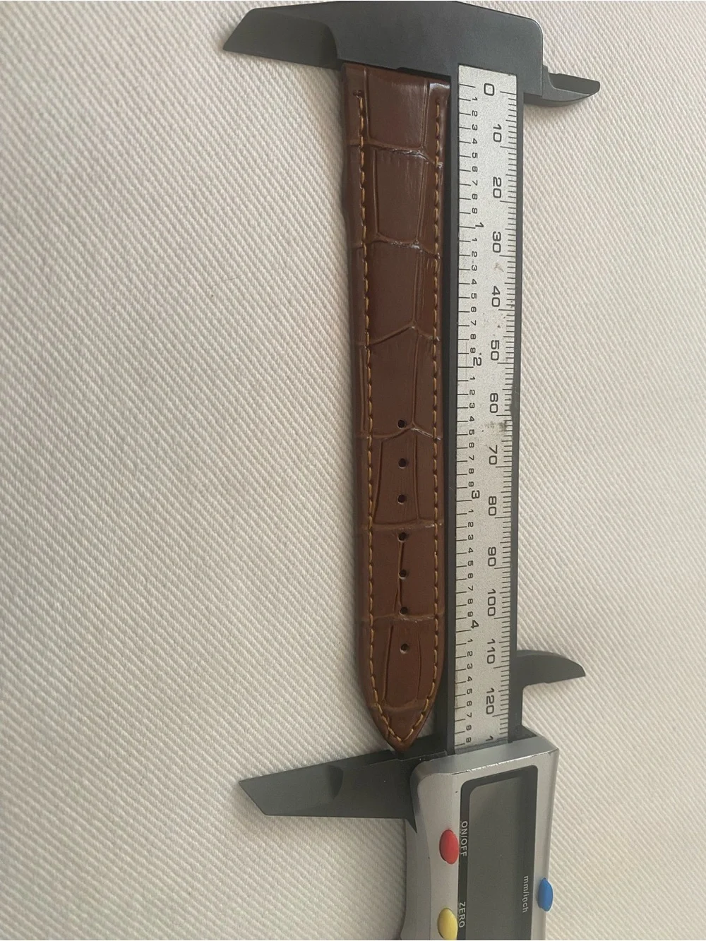 Brown Leather Watch Strap with Croc Embossing 20mm lug Rolex silver plated Bu